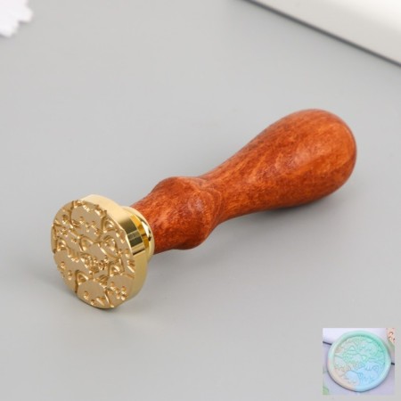 Printing for wax with a wooden handle "cats" 9x2.5x2.5 cm