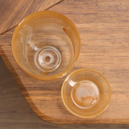 Flower pot with the pallet "Harmony", beige 1 liter-3