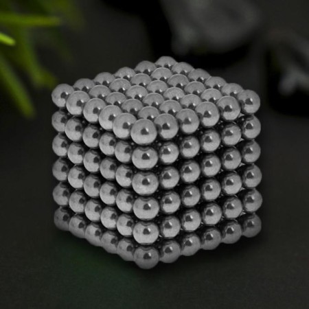 Antistress Magnet "Neokub" 216 balls d = 0.5 cm (blue silver)