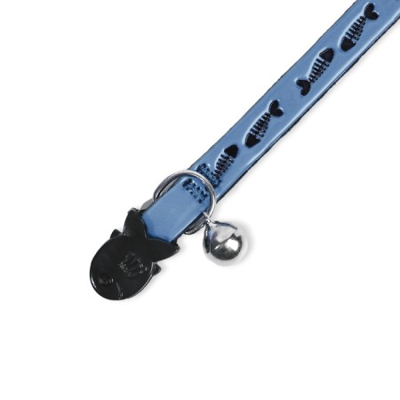 Fly collar with reflective coating of "fish", 30 x 1 cm, blue-2