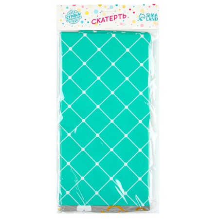 The tablecloth "Squares", 137 × 183 cm., Green color-5
