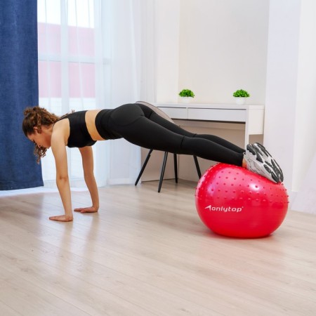 Fitball ONLYTOP, D = 55 cm, 700 g, half mastery, Mix colors-7
