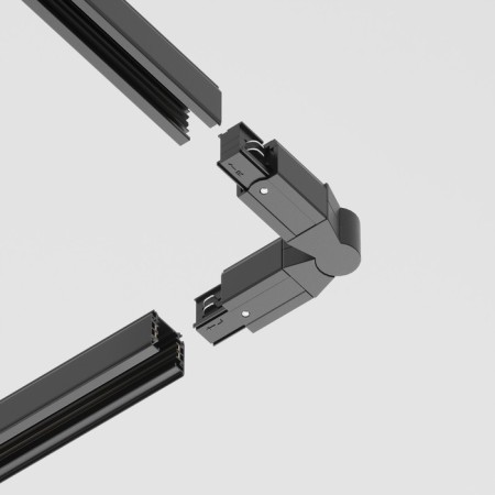 Connector Springle Warden for the Technical Tracs-31b overhead track system, 22.5x3,2x3.3 cm, black color is black-3