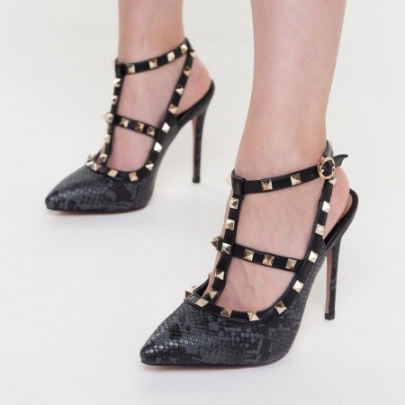 Women's shoes, silver color/cobra, size 39