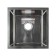 Kitchen sink Gerhans K34444, Sredal, 440 x 440 x 220 mm, thickness 1.0 mm, with siphone