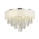 Ceiling lamp G9, 6x5W, 33x45 cm, chrome color, white, transparent