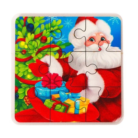 New Year's puzzle wooden “New Year! Santa Claus"-1