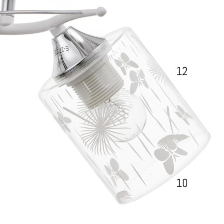 Chandelier gallop 880521 2x60W E27 white matte/chrome-3
