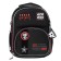 Frame backpack 37 x 28 x 12 cm, Across 194, filling: bag, pencil case, dark gray/red ACR22-194-5