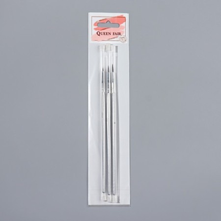 A set of hands for nail design, 3 pcs, 16.5 cm, in PVC - a tube, silver color-4