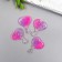 Decor for creativity Plastic "Heart Key Pink-lilac" 2.7x2.4 cm