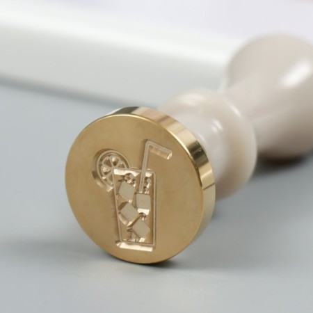 Printing for wax with a plastic handle "Lemonada" 2.5x2.5 cm-3