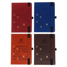 The diary is low, the PVC cover, A5, 140 sheets, cage, elastic band, 