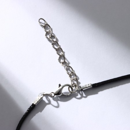 Pendant on the lace "lizard", color black silver on a black lace, 40 cm-2