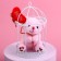 Soft toy "Bear in a cage", bear, color mix