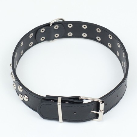 The collar of the clinker in 2 rows, 65 x 3.4 cm, Osh 50-60 cm, black-1