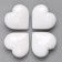 Plastic sores are decorative, set of 100 pcs., Size 1 pc. - 2 × 2 cm, white color