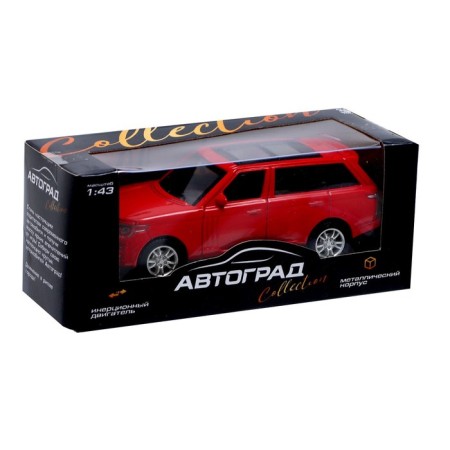 Metal jeep machine, inertial, scale 1:43, red color-3