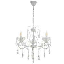 Chandelier 06411/3 wt white/crystal 3x40W E14 52x52x98cm