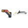 Side signal marker, with a turning signal, universal, 6000 K, 22 x 10 x 4 cm, 2 pcs