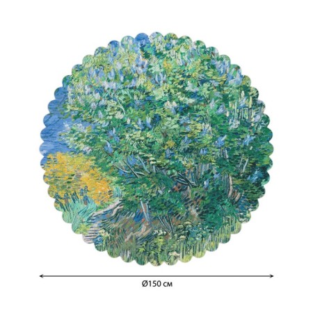 Tablecloth on the table "Lilac bush", round, Saten, d = 150 cm-1