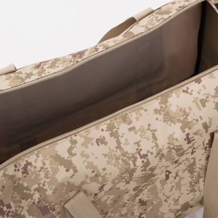 Road bag on lightning, 3 external pockets, a long belt, beige color-2
