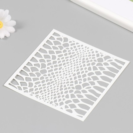 Plastic stencil "snake leather" 15x15 cm-1