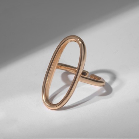 The ring "minimal" oval, the color of gold, dimensionless-4