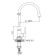 Accoona A48104F kitchen mixer, single -leaf, with nut, stainless steel, black/satin