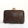 Cosmetic bag on farmar, 2 departments, brown color