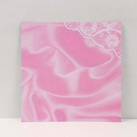 Photophone bilateral cardboard density 350 g "silk, lace and flowers" 50x50 cm-2