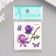 Tattoo on the body color "Lilac flowers and butterflies" 6x6 cm