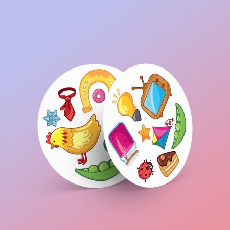Board game of reaction and attention "Dubbl." In a gift box on magnets, 55 cards, 6+-4