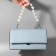 Handle for bags, mother -of -pearl beads, 26 cm, white/silver color