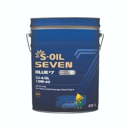 Motor oil S-Oil Blue #7, 10W-40, CJ-4, synthetic, 20 liters