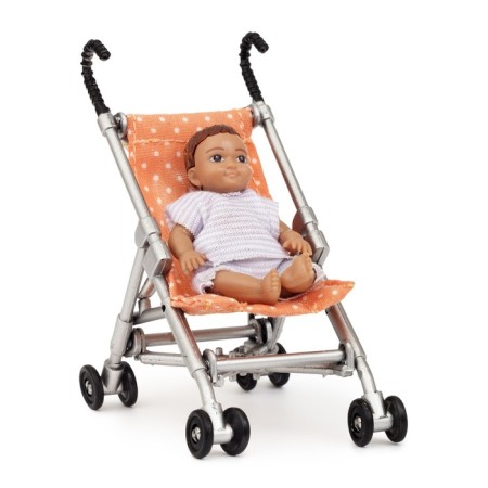 Set of game lundby "Carriage with a peps", 2 items: stroller-car, nuple