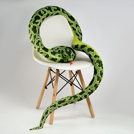 Soft toy "Snake", 300 cm, green color-1