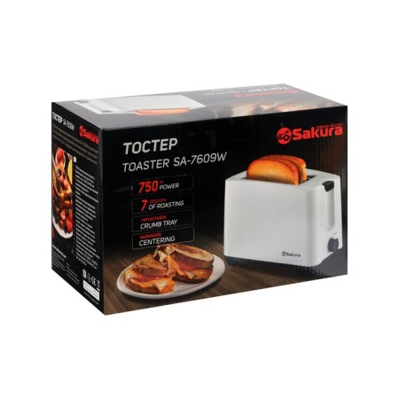 Toster Sakura SA-7609W, 750 W, white-5