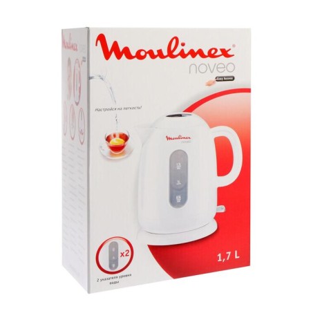 Electric kettle Moulinex by282130, plastic, 1.7 l, 2400 watts, white-5