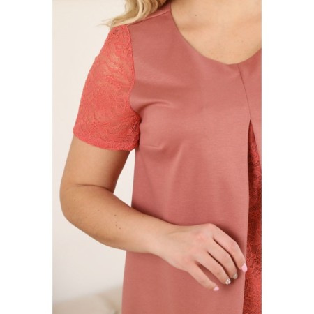 Female dress, size 58, peach color-2