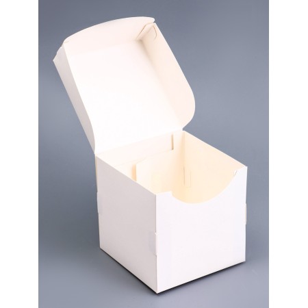 Box for 1 cupcake, white, 10 x 10 x 10 cm, confectionery packaging-2