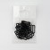Straps regulator, metal, 20 mm, 20 pcs, black color