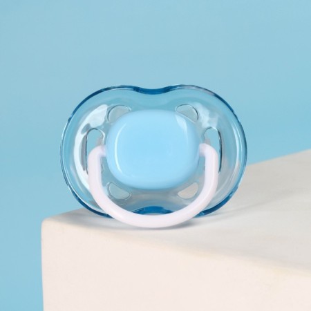 Nipple - Silicone dummy classic, from 6 months, with a cap, the color of the blue-3