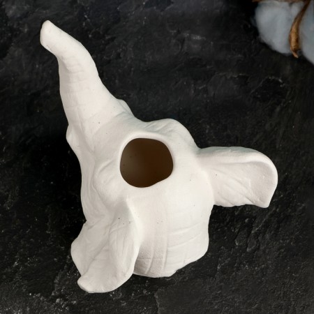 Kashpo - Vase "Elephant" White, 13x12x15cm-3