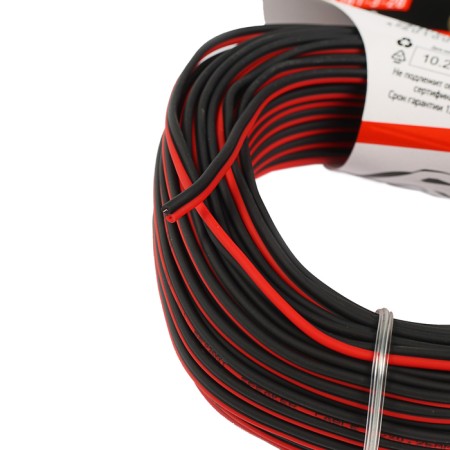 Acoustic cable REXANT ShVPM, 2x0.25 mm², 20 m, red-black, 01-6101-3-20-1