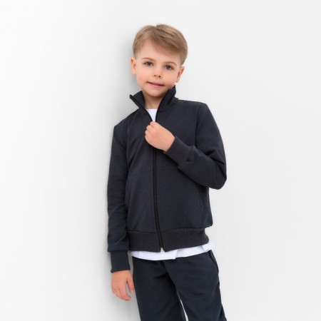 Children's costume (sweatshirt, trousers) minku color graphite, height 128 cm-3