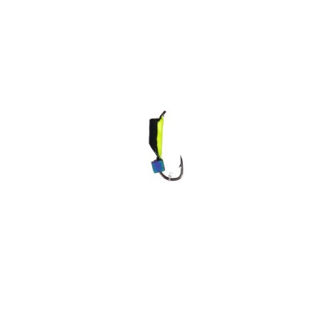 Mormyshka column black, lime abdomen + chameleon cube, weight 0.35 g-1