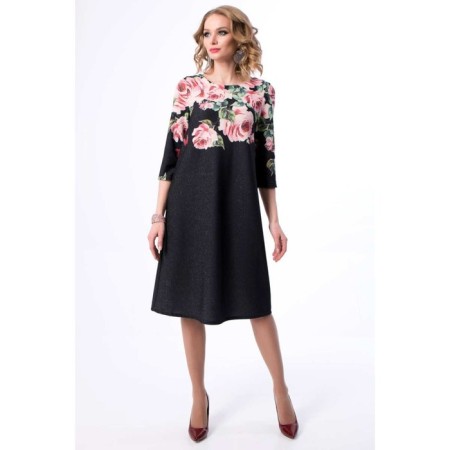 Women's dress, size 48, black color-1