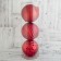 Set of balls plastic D-15 cm, 3 pcs "Assorted" red