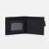Men's purse on the button, a department for bills, for maps, for coins, black color